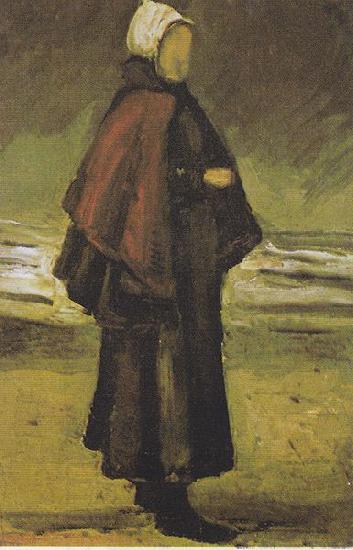 Vincent Van Gogh Fisherman's wife on the beach China oil painting art